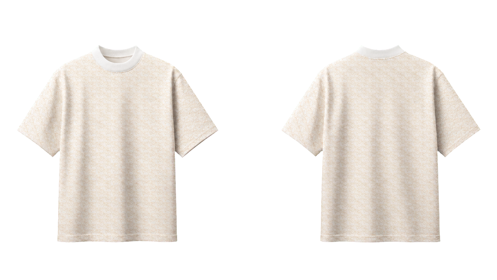 Ivory Gold Tee — front and back